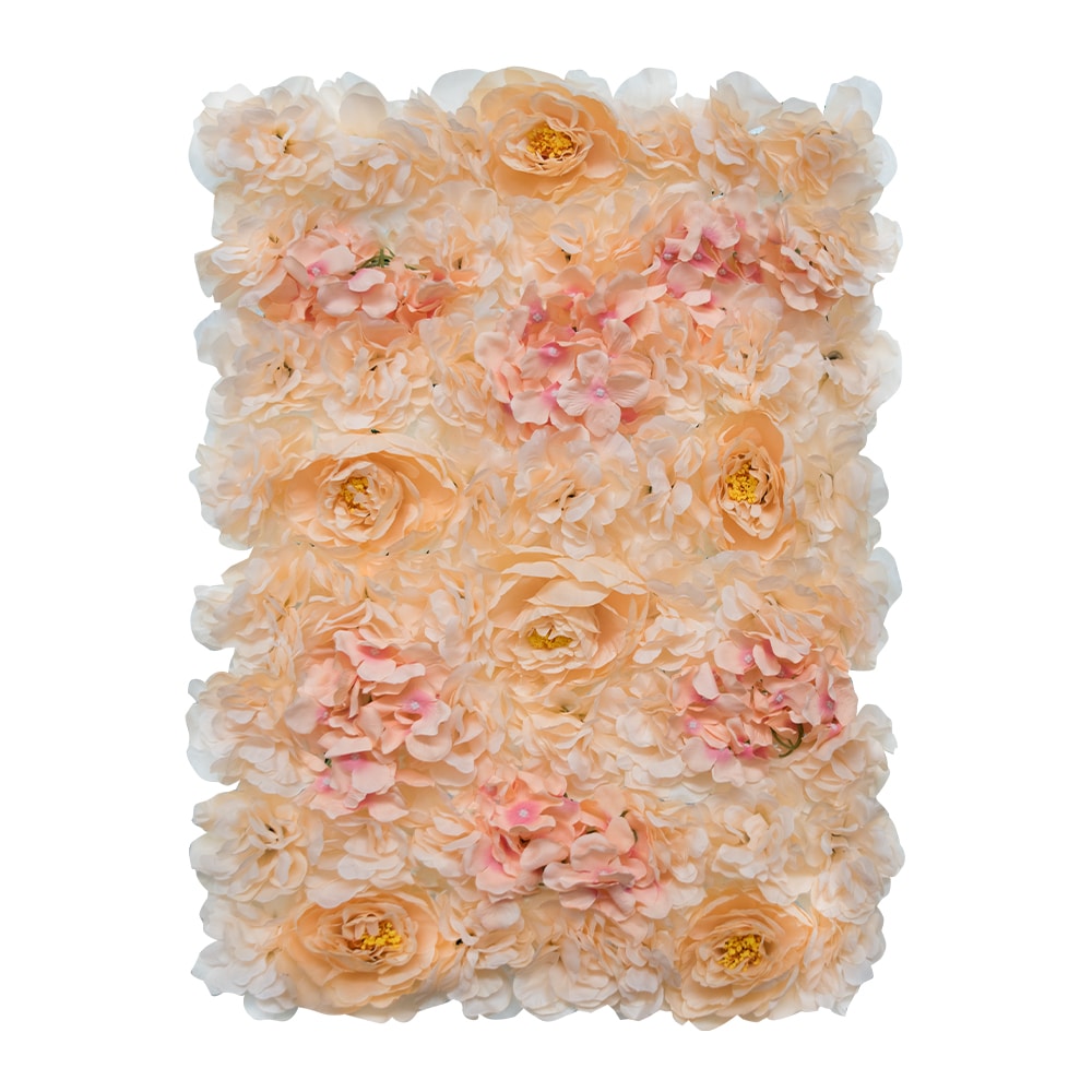 Muro De Flores Artificiales Caja 8pz Melocoton $3,150
