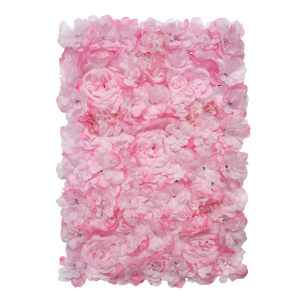 Foto 2 pulgar | Muro de Flores Artificiales Panel Decorativo FRESA color Rosa 8 Piezas