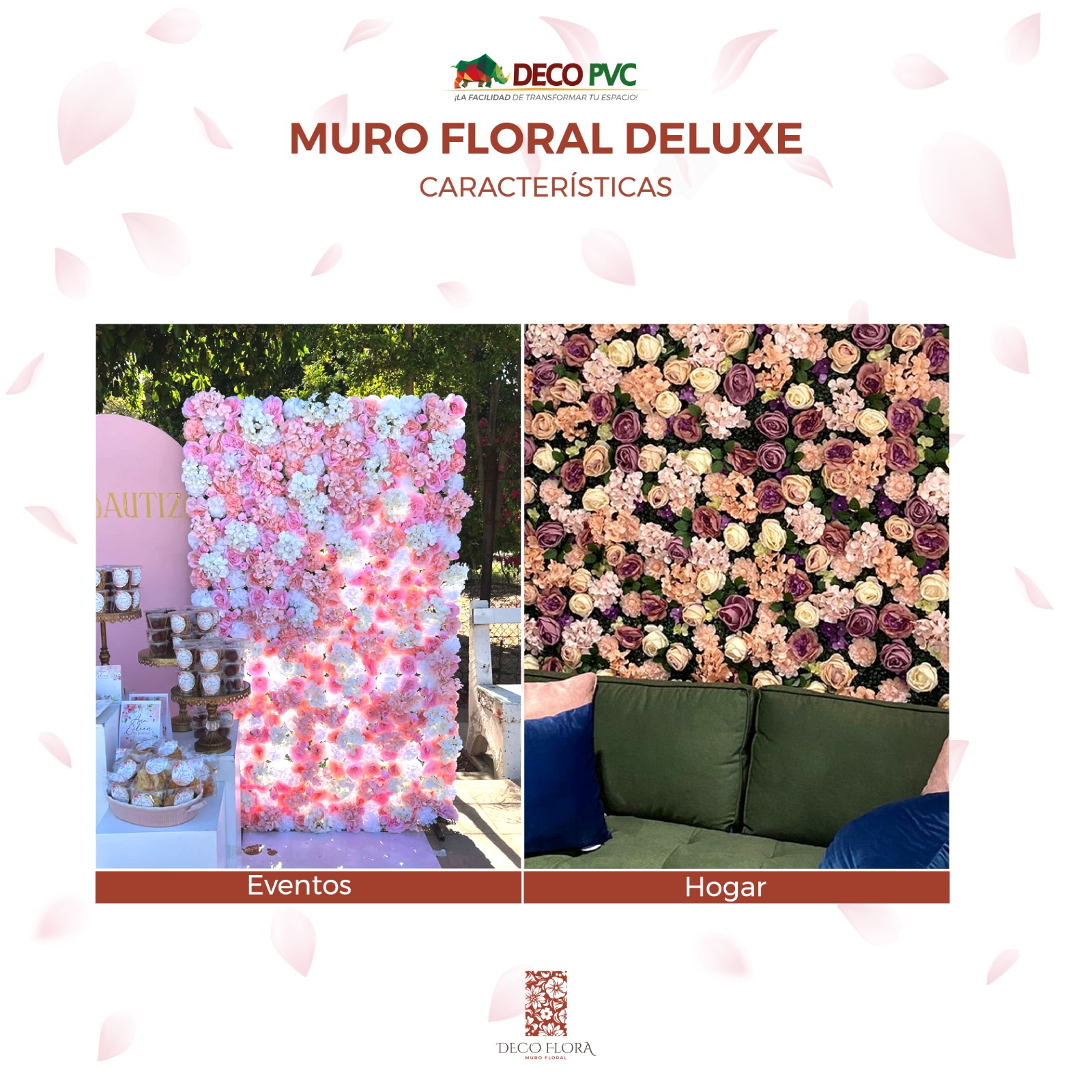 Foto 6 pulgar | Muro de Flores Artificiales PANEL DECORATIVO Verano Multicolor 8 Piezas