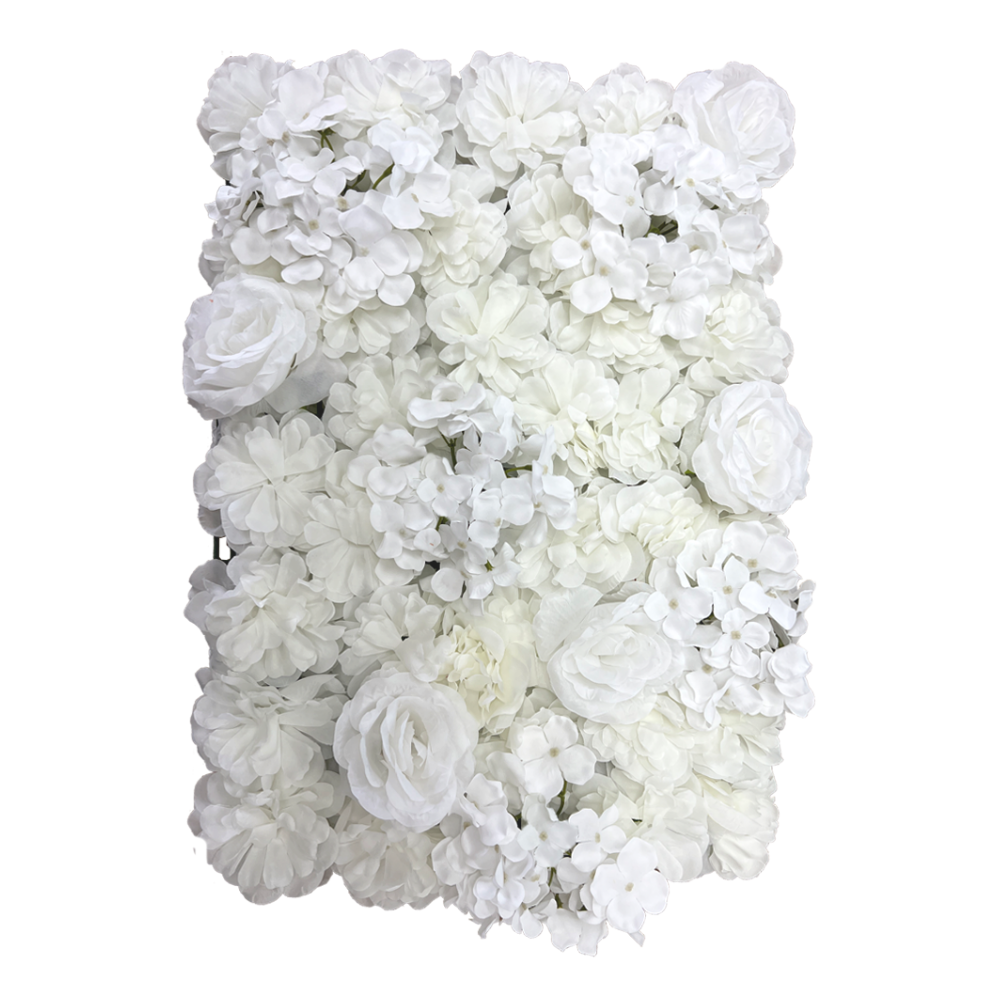 Foto 2 pulgar | Muro de Flores Artificiales Panel Decorativo Caja 8 Piezas color Blanco