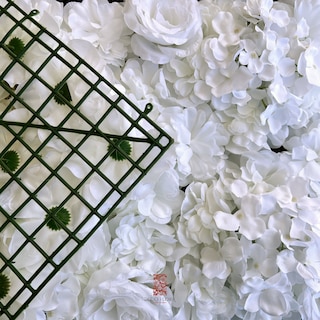 Foto 4 | Muro de Flores Artificiales Panel Decorativo Caja 8 Piezas color Blanco