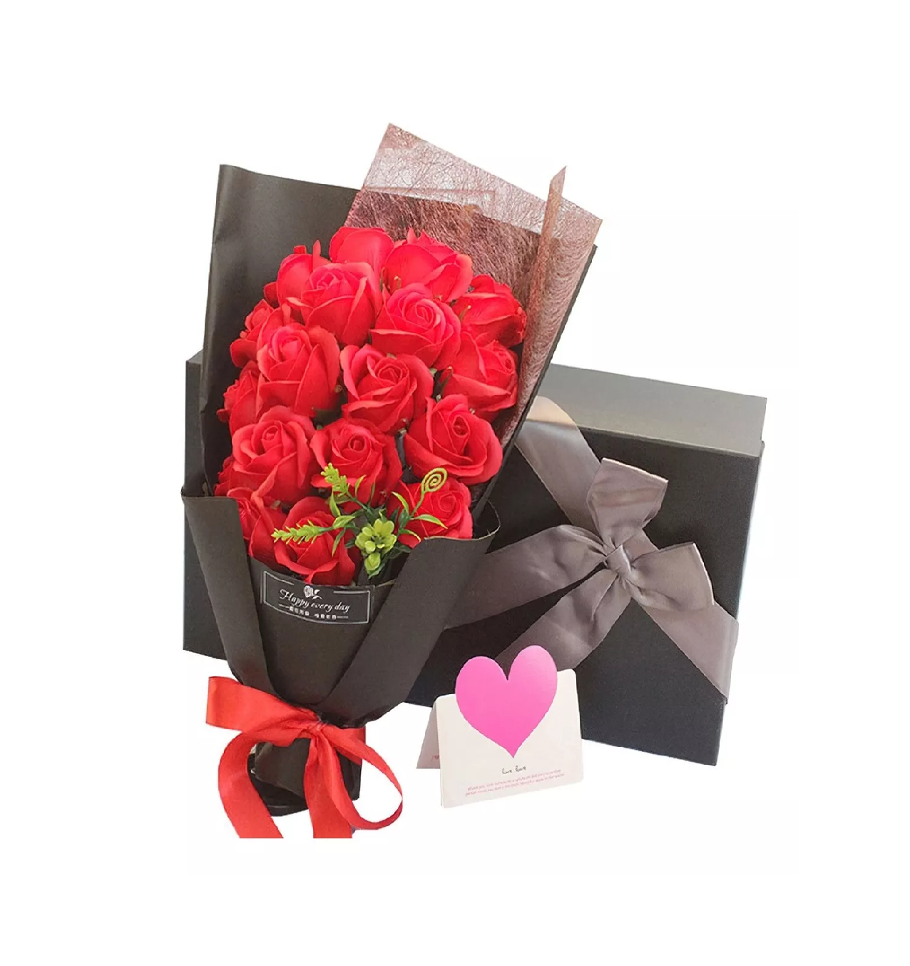Foto 3 pulgar | Rosas Artificiales Belug Rojas con Cajas 18 Piezas