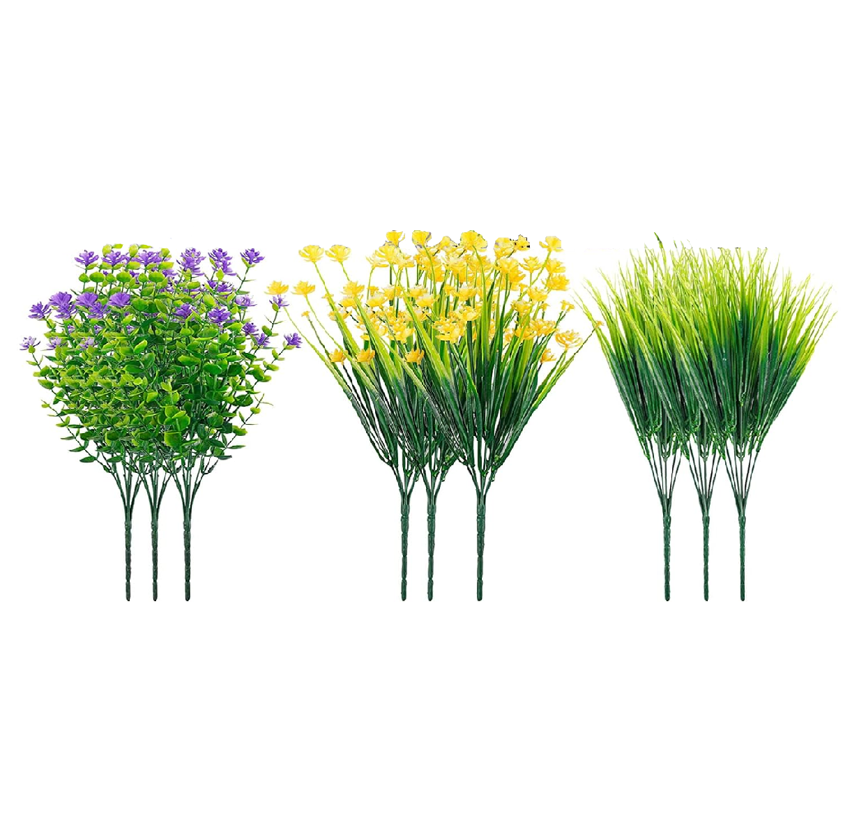 Paquete de Plantas Artificiales para Decoración Eo Safe Imports Esi-10809 Multicolor 9 pzas