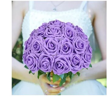 Foto 2 | 25 Piezas de Flores Artificiales Wünd Púrpura