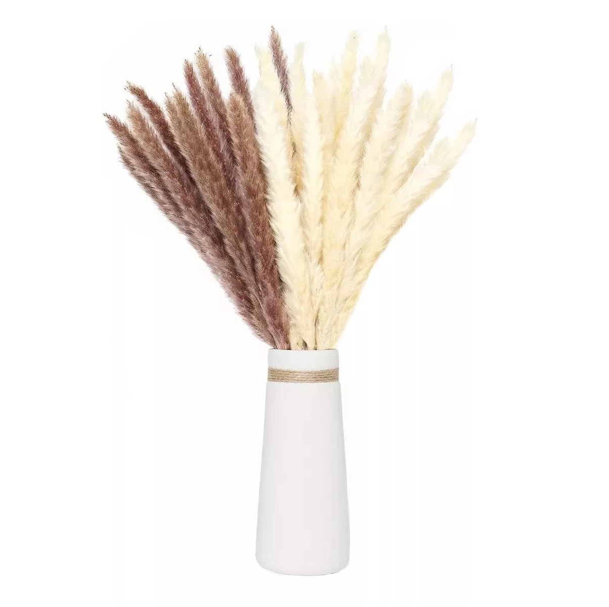 Foto 4 pulgar | Pampas Secas 30pcs Plantas Decorativas Flores Artificiales 15blanco+15rojo 30pcs