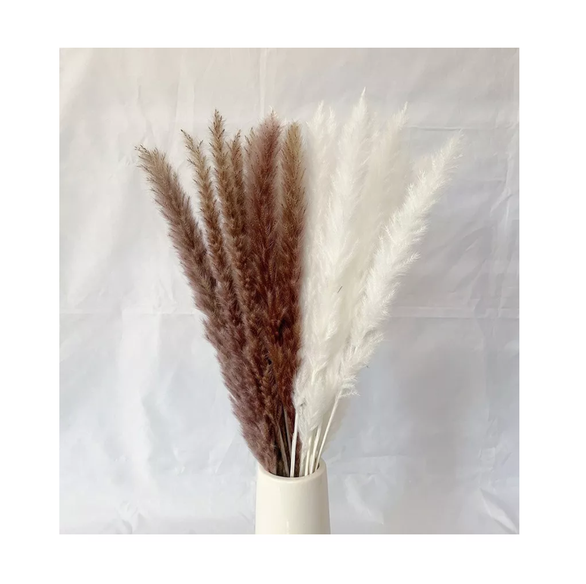 Foto 7 pulgar | Pampas Secas 30pcs Plantas Decorativas Flores Artificiales 15blanco+15rojo 30pcs