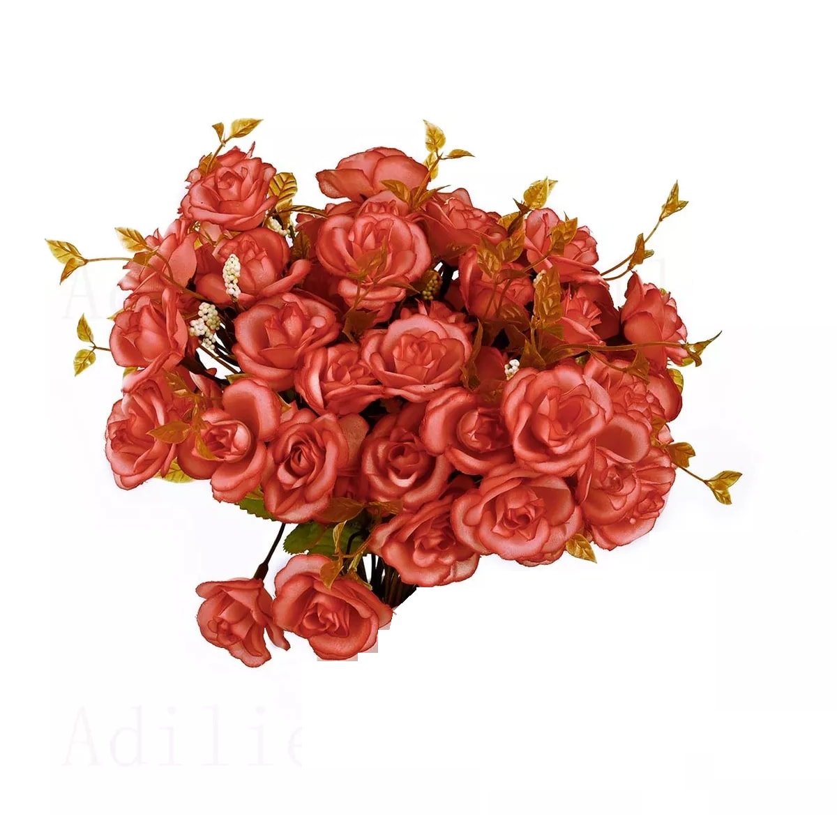 Kit 5 Ramos Flores Artificiales Decoracion Hogar 70 Flores Eo Safe Imports Esi-13176  Rosa $489