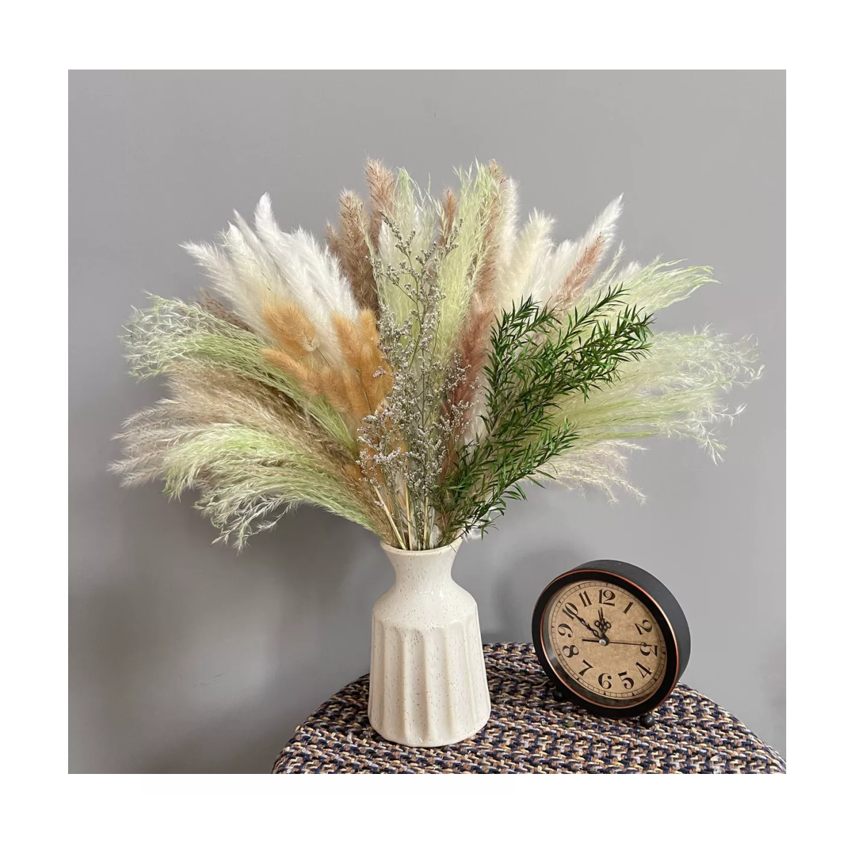 Foto 4 pulgar | 60pcs Pampas Secas Plantas Decorativas Flores Artificiales Verde Claro