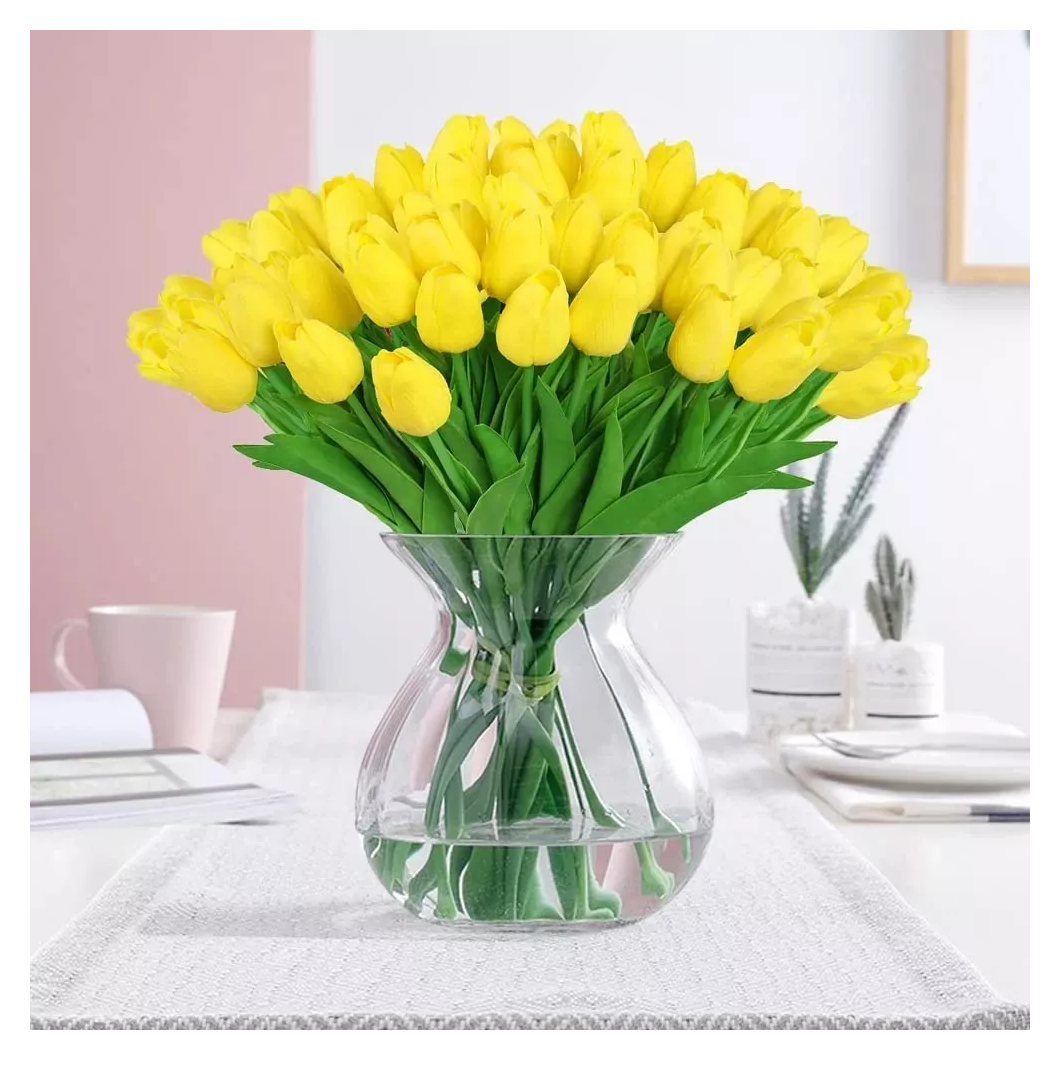 Foto 4 | Tulipanes Artificiales Belug Amarillos y Decorativos