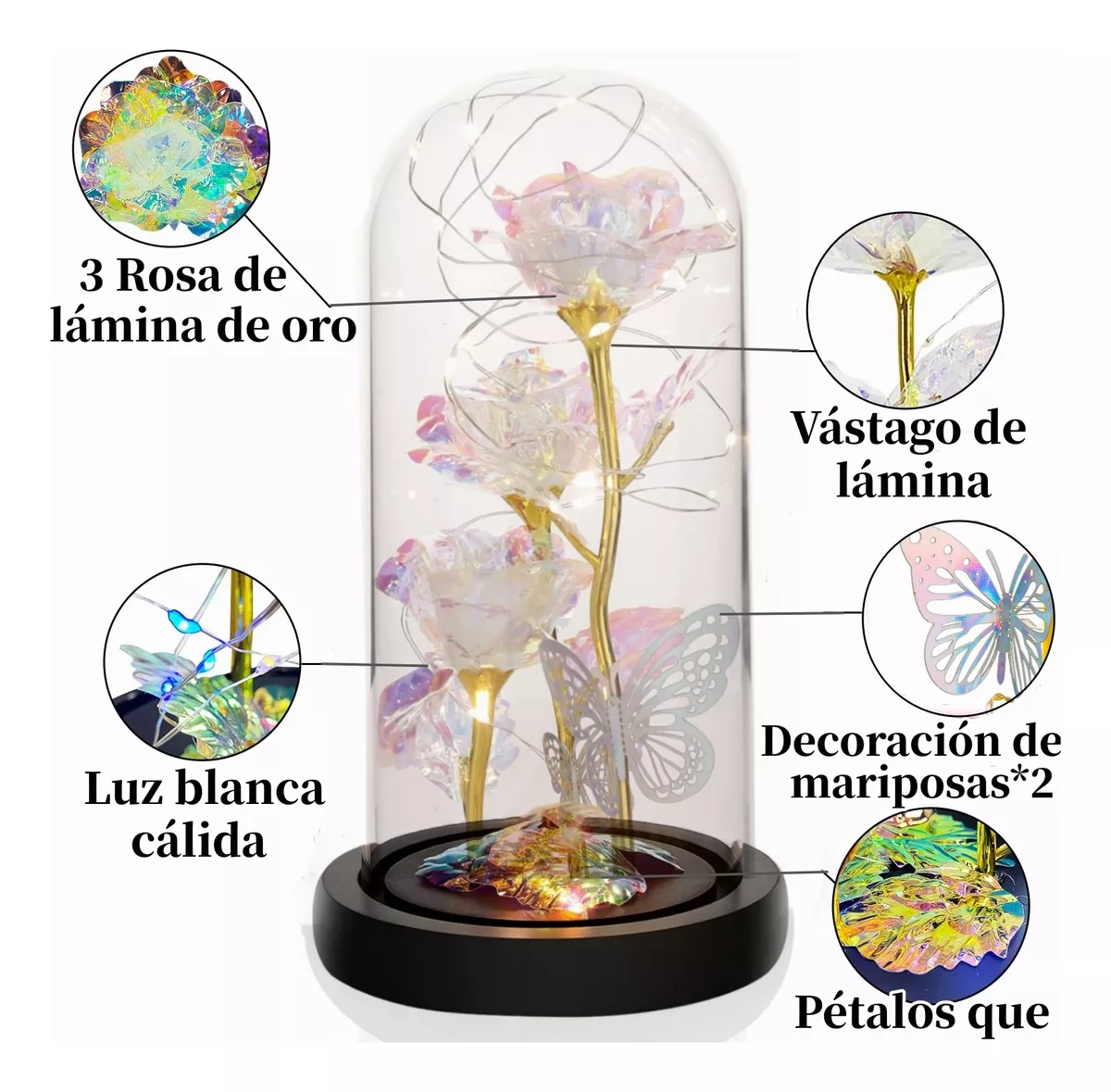 Foto 2 | Flor Eterna Artificiales Regalos Para Mujer Blanco