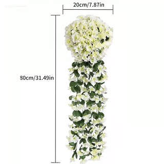 Foto 2 | Flores Colgantes Flor Violeta Artificial Pared 2pcs Eo Safe Imports Esi-15579 Blanco