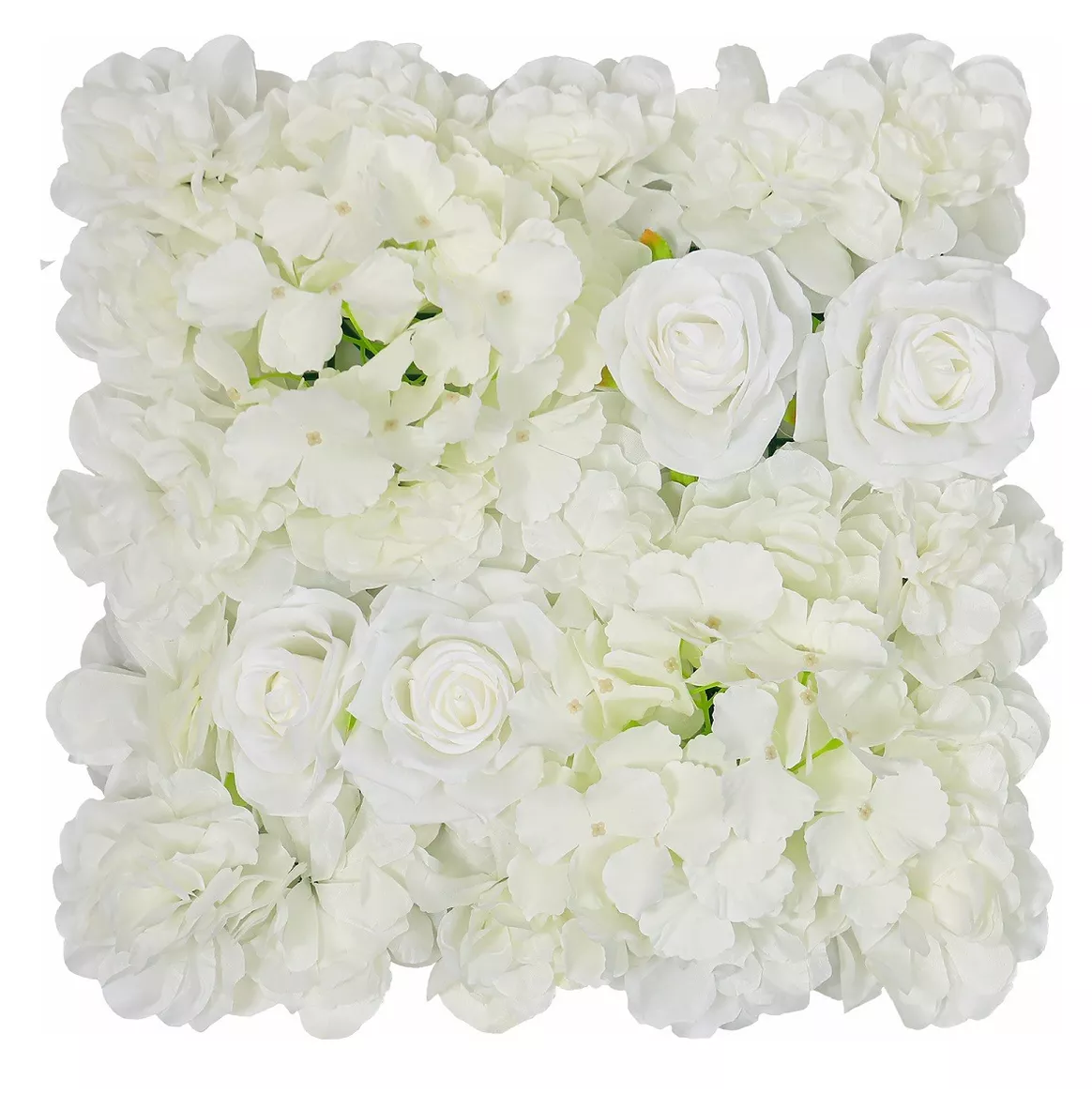 Foto 6 pulgar | 12 Panel De Flores Artificiales Muro Decorativos Rosas Pared Blanco