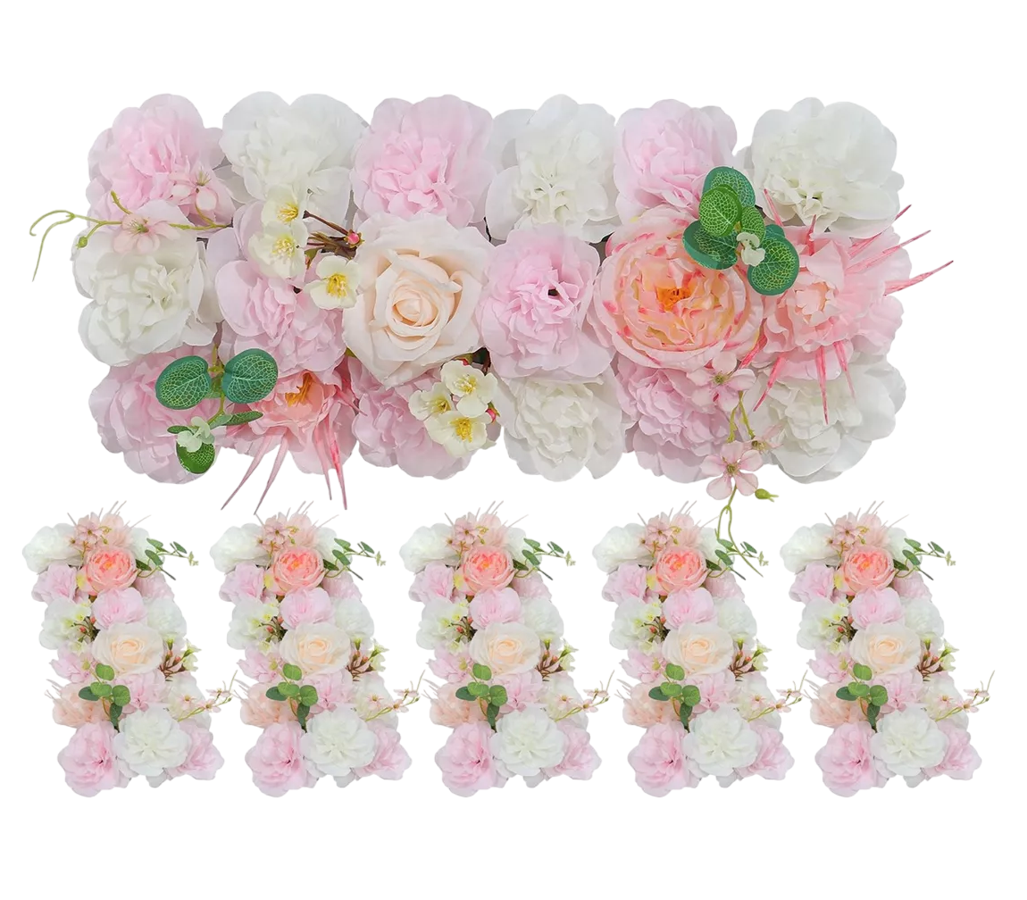 Flores Para Centro De Mesa De Comedor De Boda Con Arco 6 Pzs, Rosa Palo