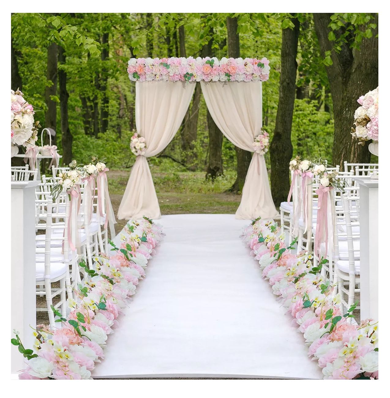 Foto 4 | Flores Para Centro De Mesa De Comedor De Boda Con Arco 6 Pzs, Rosa Palo