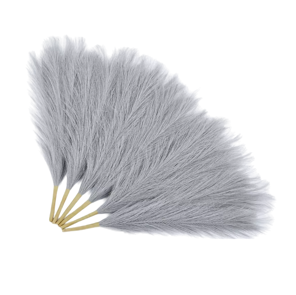 Foto 2 pulgar | Planta Decorativa Flores Artificiales Pampas Secas Grass 84 Pzs Gris