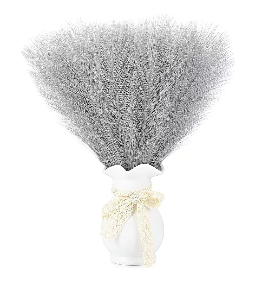 Foto 6 pulgar | Planta Decorativa Flores Artificiales Pampas Secas Grass 84 Pzs Gris