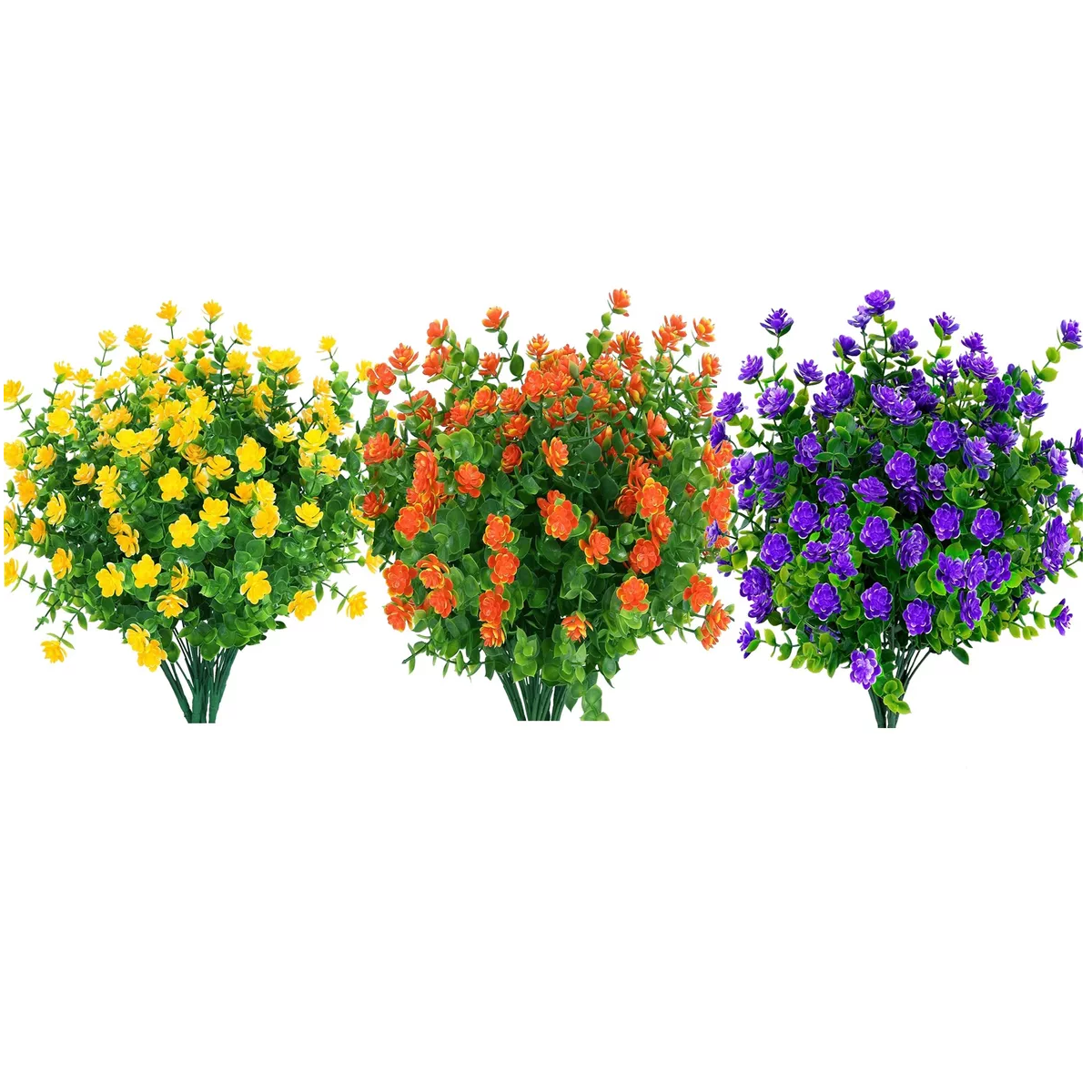 Paquete de Plantas Artificiales P/decoración 9 Pzas Eo Safe Imports Esi-17616 Multicolor