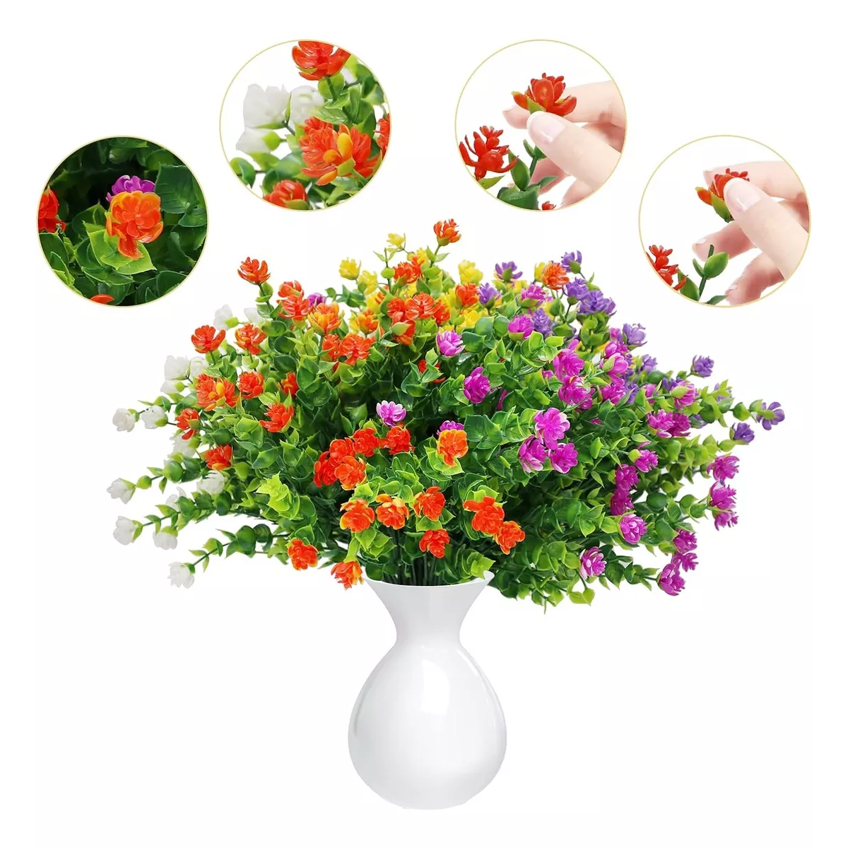 Foto 3 pulgar | Paquete de Plantas Artificiales P/decoración 9 Pzas Eo Safe Imports Esi-17616 Multicolor