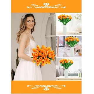 Foto 3 | Tulipanes Artificiales Color Degradado 20pcs Eo Safe Imports Esi-17618 Naranja