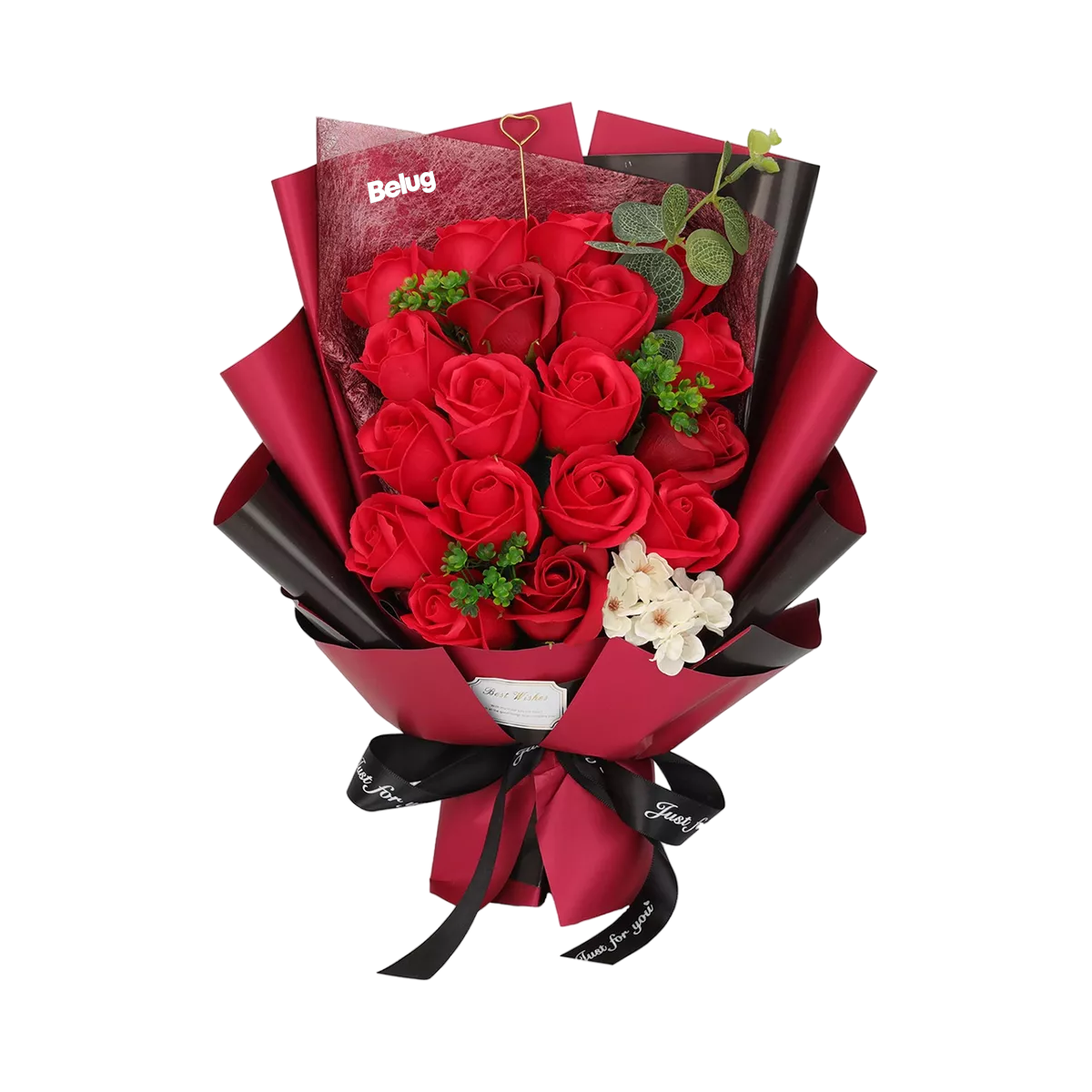 Foto 2 pulgar | Rosas Rojas Belug Artificiales Cajas De Flores Para Regalo