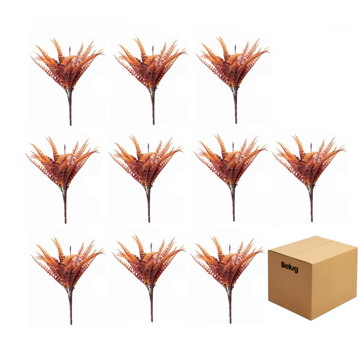 Foto 1 | Plantas Artificiales Decoración Del Hogar De Hierba 10pzs Hierba Persa, Belug Roja