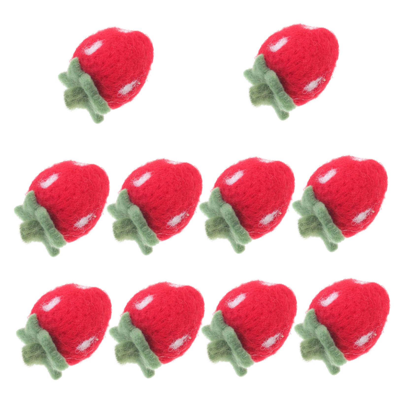 Foto 1 | Ornament Nuobesty De Fieltro Rosa Con Fresas Para Manualidades, 10 Unidades, Para El Hogar - Venta Internacional.
