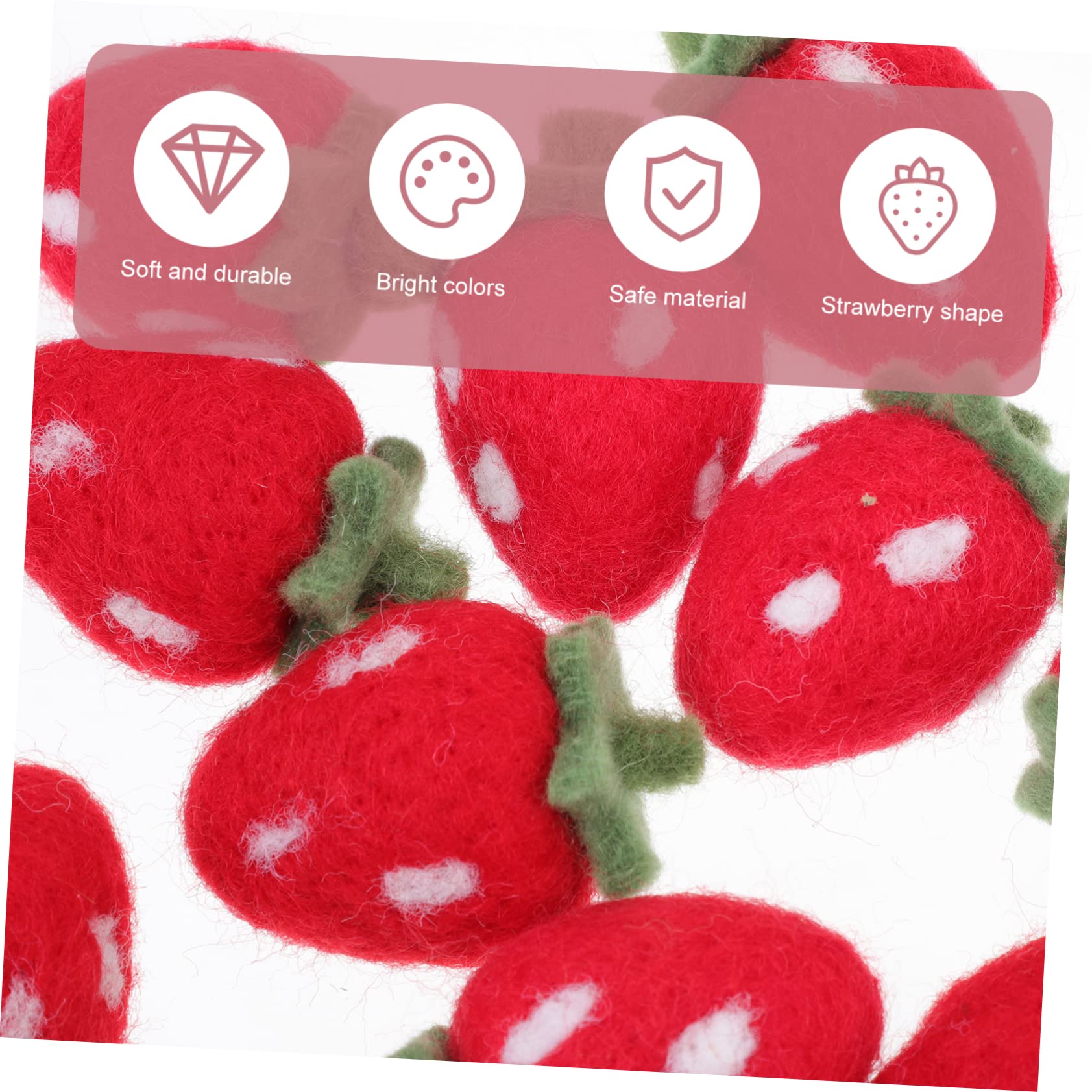 Foto 7 pulgar | Ornament Nuobesty De Fieltro Rosa Con Fresas Para Manualidades, 10 Unidades, Para El Hogar - Venta Internacional.