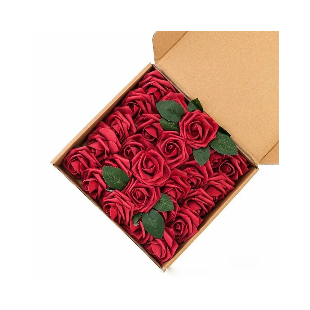 Foto 6 pulgar | Rosas Artificiales Lab.g Decoración Flor 8 Cm 25pcs Rojas