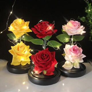 Foto 2 | 2 Rosas Amarillas Lab.g Flores Artificiales Amarillo