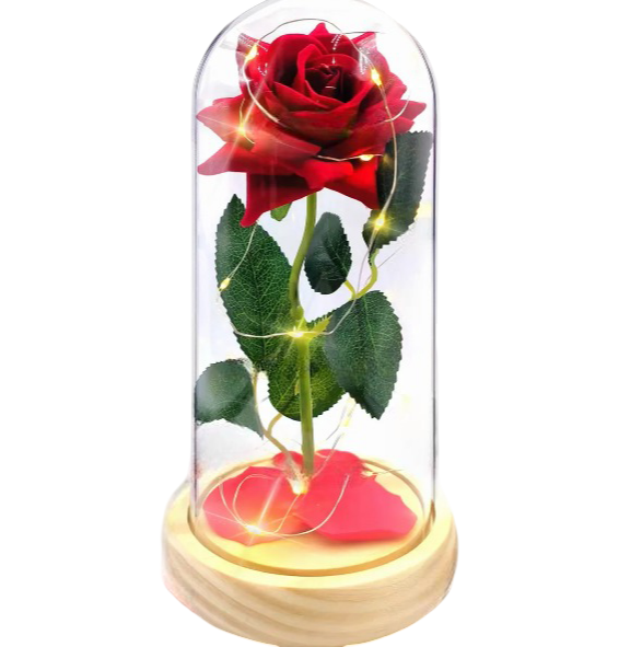 Xtellar Rosa Eterna Led, Regalo Perfecto Para El Día De La Madre Con Encanto De La Bella Y La Bestia