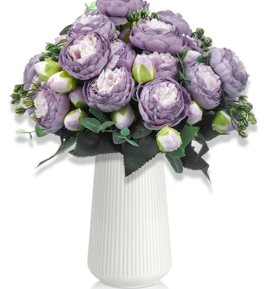 Juego De 3 Ramos Xtellar De Peonías Artificiales Para Decoración Versátil
