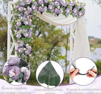 Foto 2 | Juego De 3 Ramos Xtellar De Peonías Artificiales Para Decoración Versátil