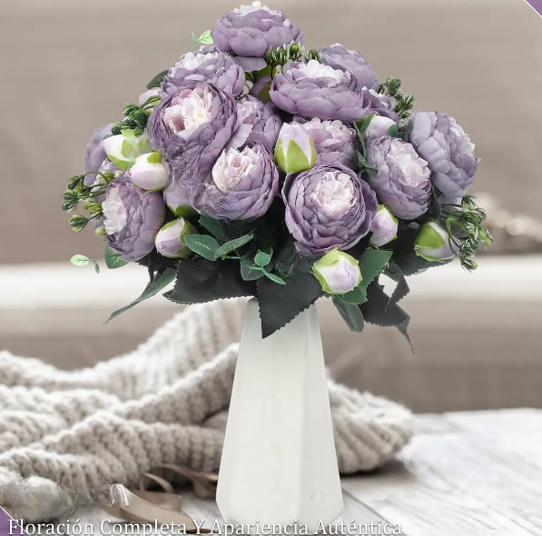 Foto 4 pulgar | Juego De 3 Ramos Xtellar De Peonías Artificiales Para Decoración Versátil