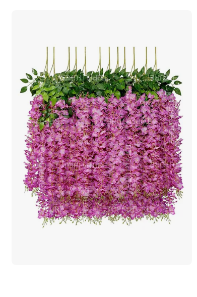 Foto 1 | Flores Artificiales Wisteria Rosas 12 Piezas