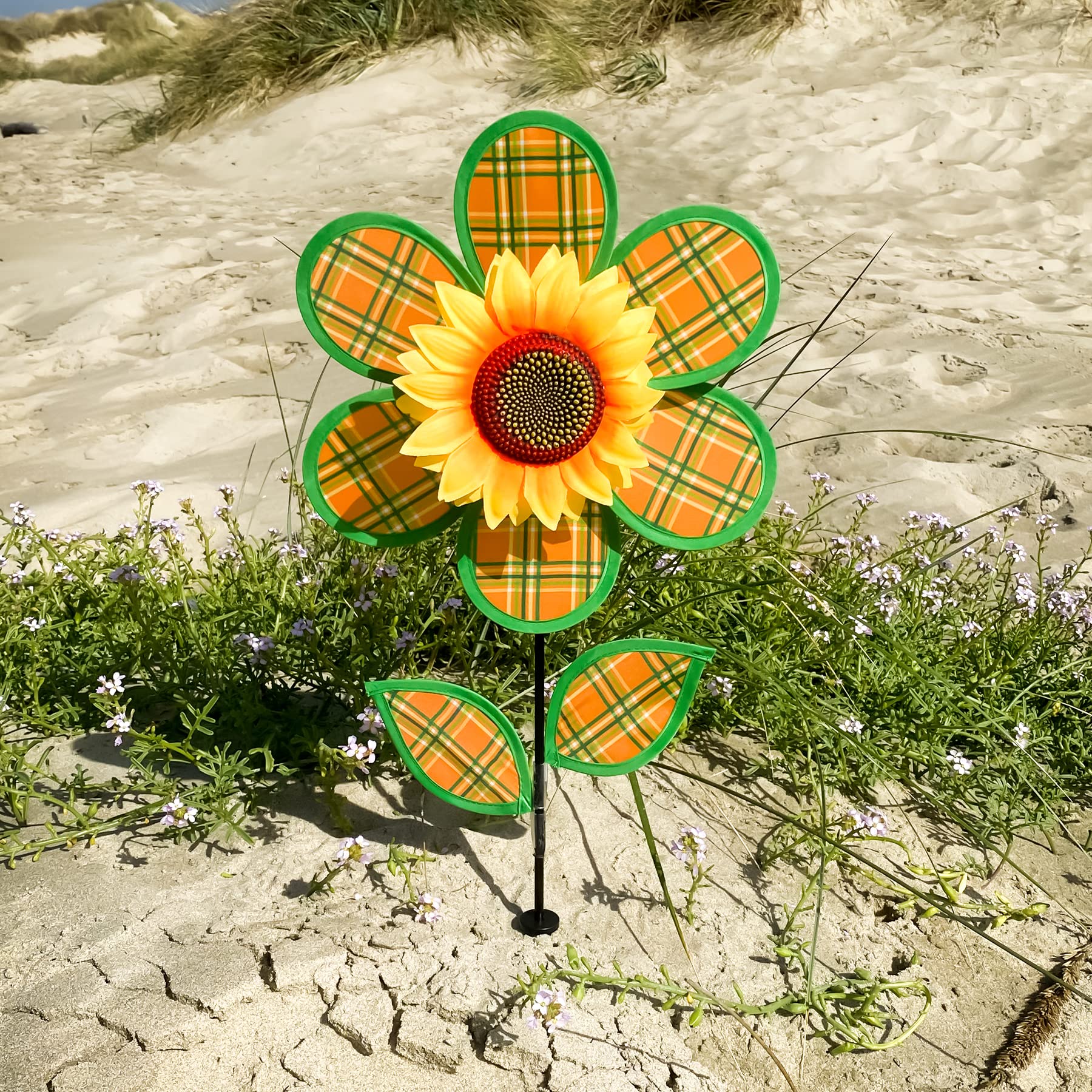 Foto 3 pulgar | Girasol A Cuadros Wind Spinner In The Breeze 2659, 30 Cm - Venta Internacional.
