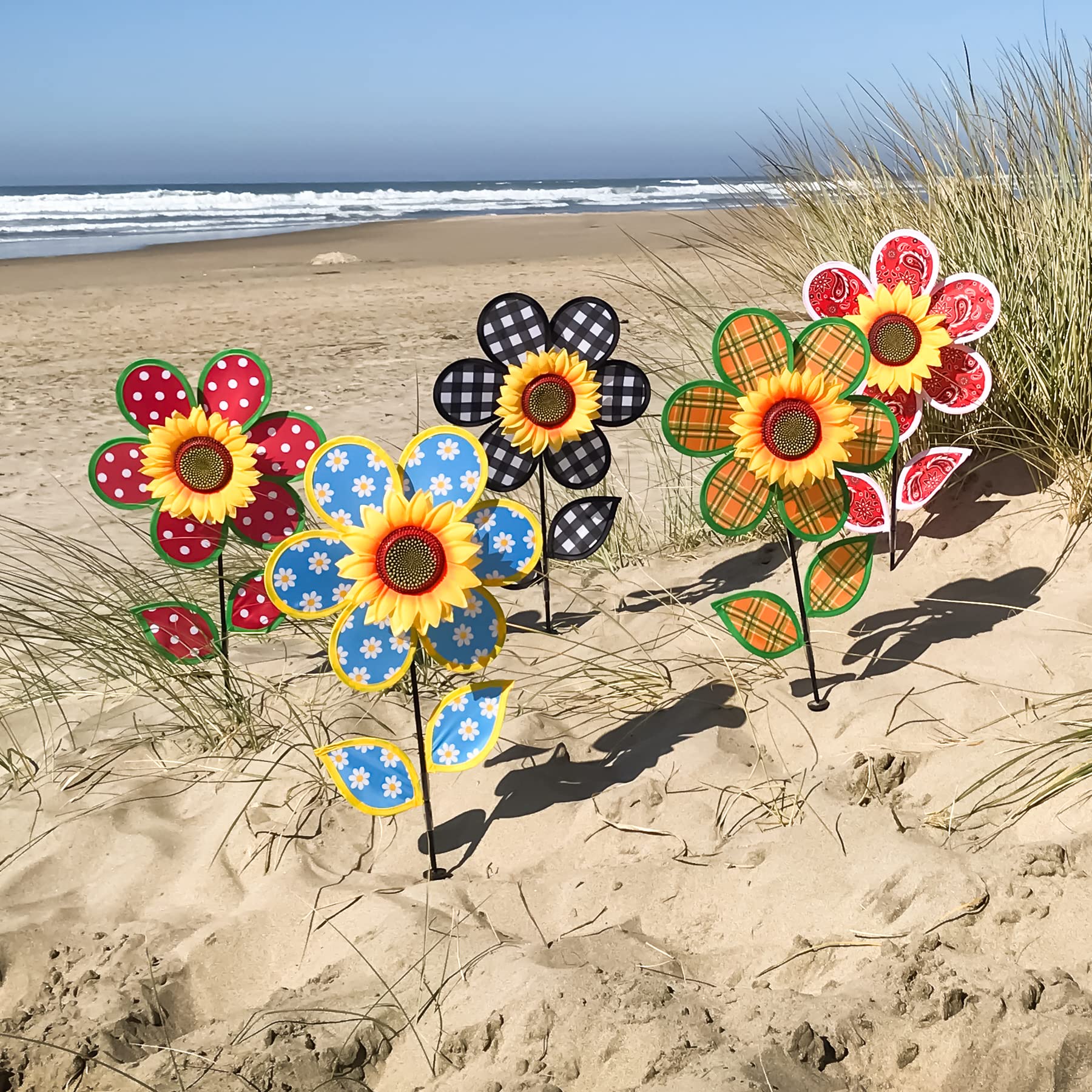 Foto 4 pulgar | Girasol A Cuadros Wind Spinner In The Breeze 2659, 30 Cm - Venta Internacional.