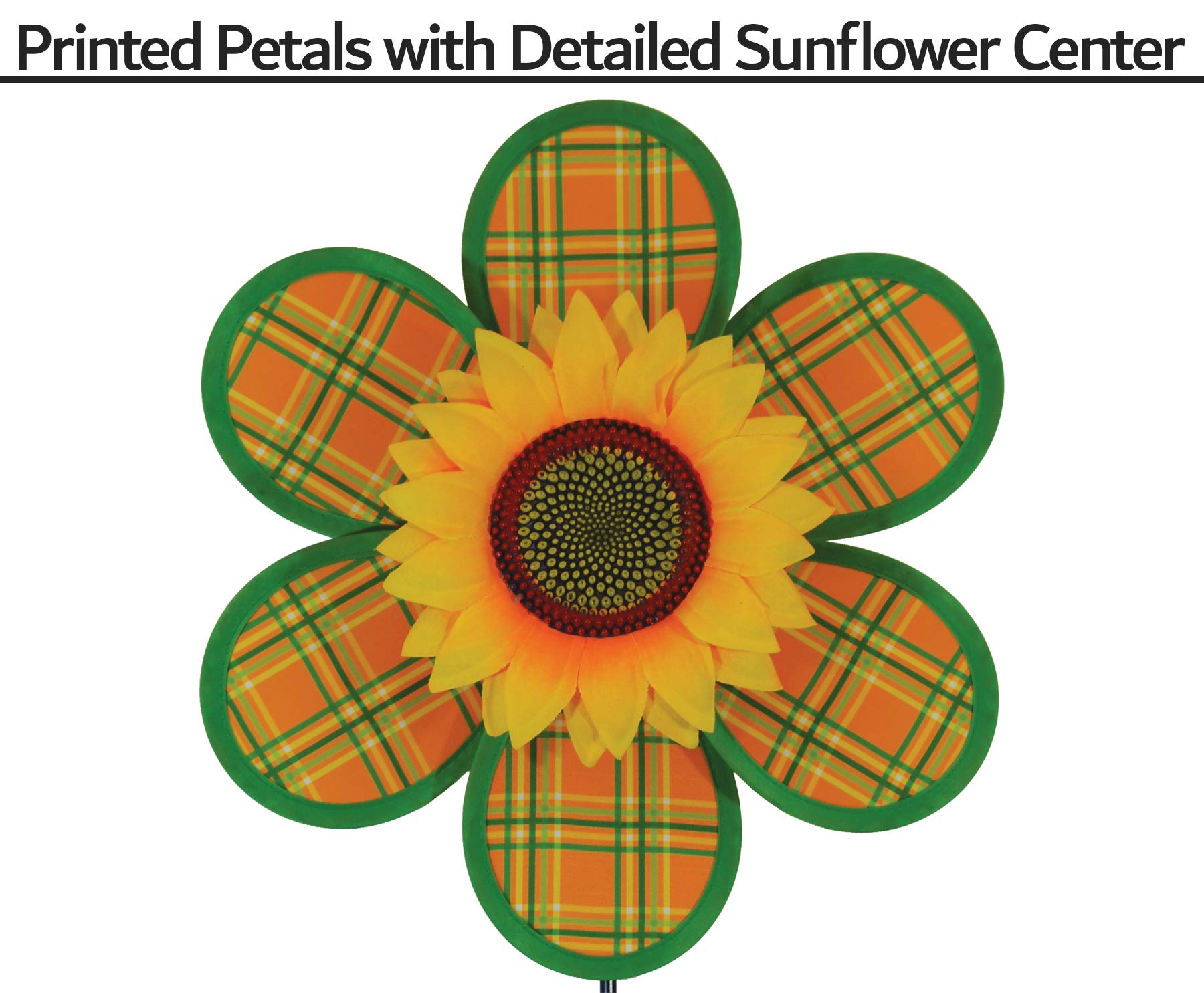 Foto 6 pulgar | Girasol A Cuadros Wind Spinner In The Breeze 2659, 30 Cm - Venta Internacional.