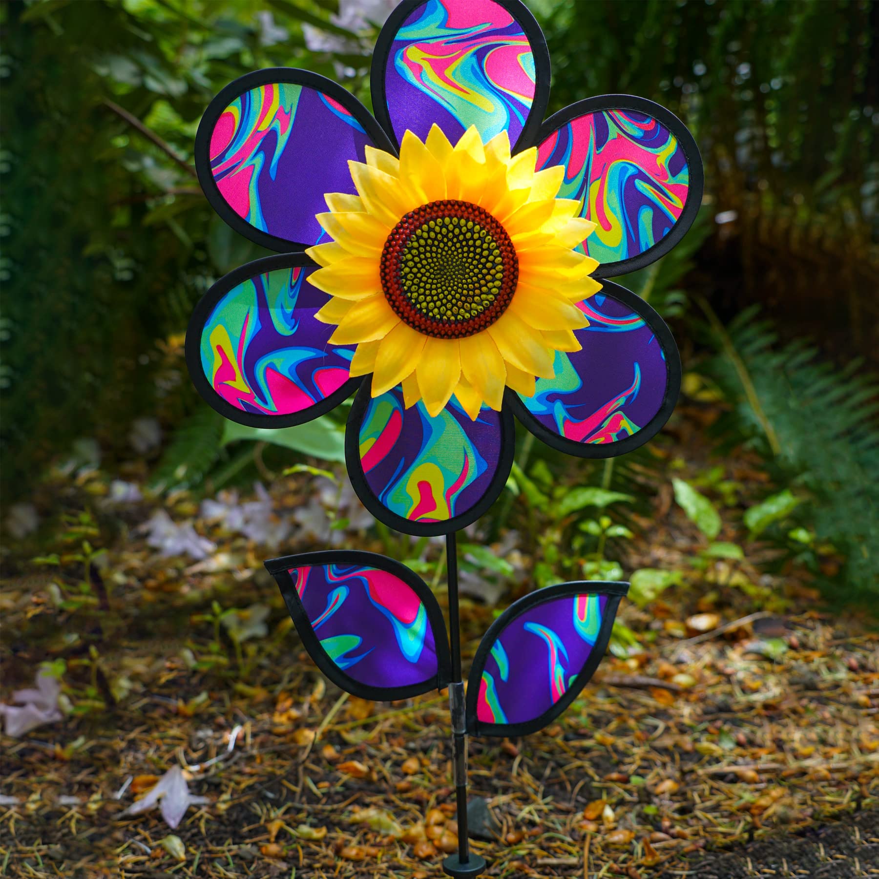 Foto 3 pulgar | Wind Spinner In The Breeze 2645 Girasol Psicodélico Azul - Venta Internacional.