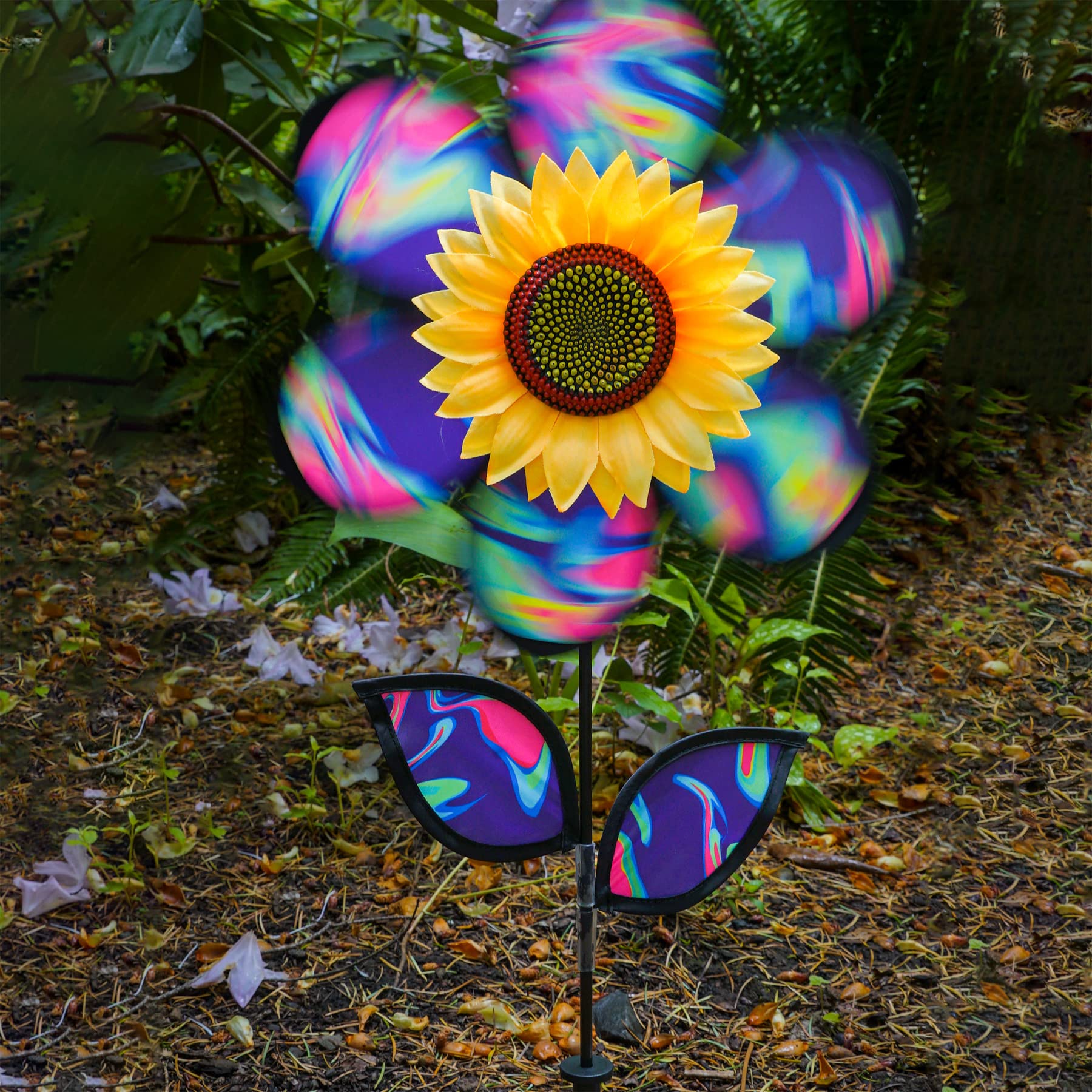 Foto 4 pulgar | Wind Spinner In The Breeze 2645 Girasol Psicodélico Azul - Venta Internacional.