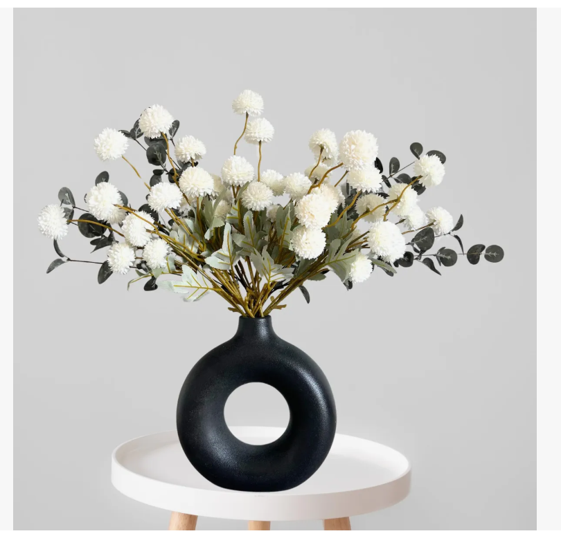 Foto 6 pulgar | Flores Artificiales Decorativas Eucalipto Pompones Imitación