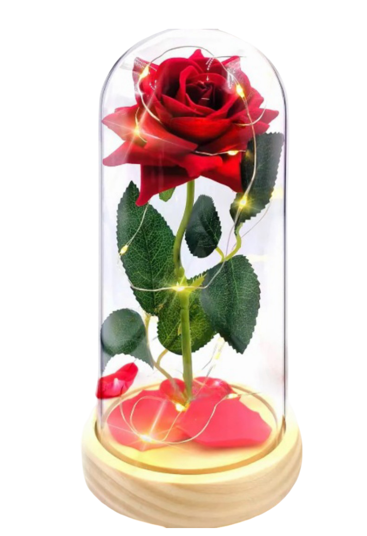 Xtellar Día De La Madre, Rosa Eterna Bañada En Oro Con Luces Led, Regalo Perfecto Para Ella