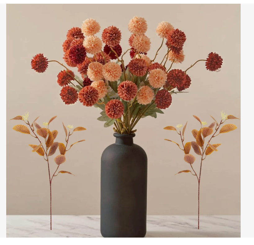 Foto 1 | Flores Artificiales Decorativas Eucalipto Pompones Imitación