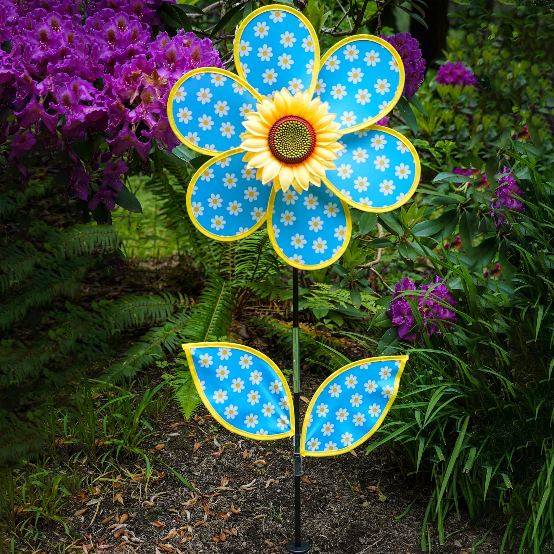 Foto 3 pulgar | Wind Spinner In The Breeze 2649 Blue Daisy Sunflower 40 Cm - Venta Internacional.