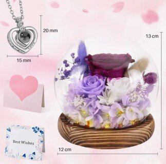 Foto 3 | Flor Xtellar Eterna Rosas Caja Con Collar Y Regalos Mujer Exquisita