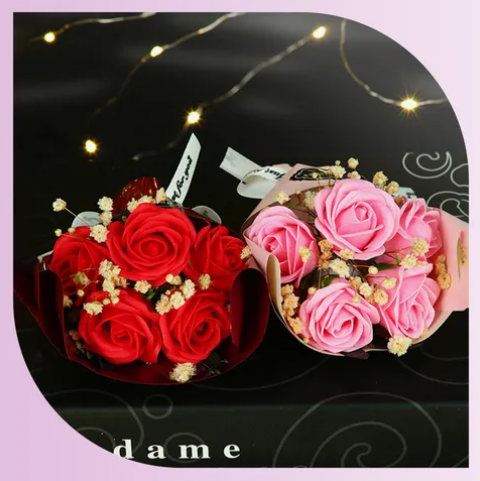 Foto 4 pulgar | Flores Xtellar Artificiales Rosa Eterna Para Regalos Para Mujer 7
