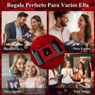 Foto 4 | Flores Xtellar Rosas Eternas Y Collar De Corazón Regalo Para Mujeres