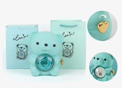 Foto 1 | Flores Xtellar Eternas Rotación Estuches Para Joyeria Oso Creativo