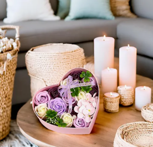 Foto 4 pulgar | Flores Xtellar Rosa Eterna Mujeres Cajas Regalos De San Valentín