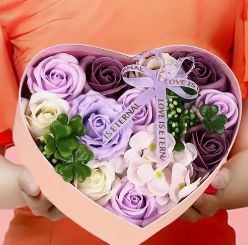 Foto 5 pulgar | Flores Xtellar Rosa Eterna Mujeres Cajas Regalos De San Valentín