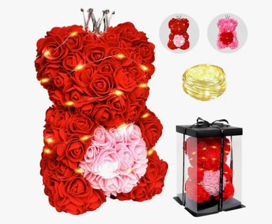 Foto 1 | Oso Xtellar Rosas Flor Eterna Boda San Valentín Festivo Regalo Mujer